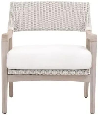 Olivier Outdoor Wicker Club Chair - Grey Teak/Performance White Speckle