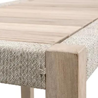 Easton Outdoor Console Table - Taupe & White Flat Rope/Gray Teak