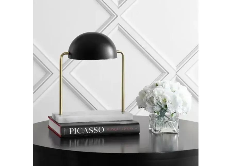 Harriett Dome Marble Table/Desk Lamp - Black/Gold