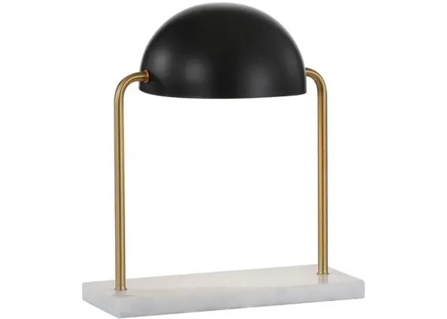 Harriett Dome Marble Table/Desk Lamp - Black/Gold