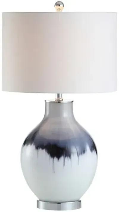 Vale Table Lamp - Blue/White