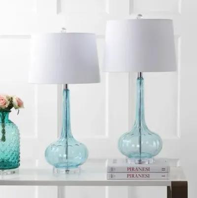 Set of 2 Geneva Glass Table Lamps - Blue