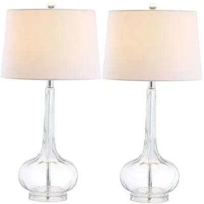 Set of 2 Geneva Glass Table Lamps - Clear