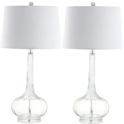 Set of 2 Geneva Glass Table Lamps - Clear