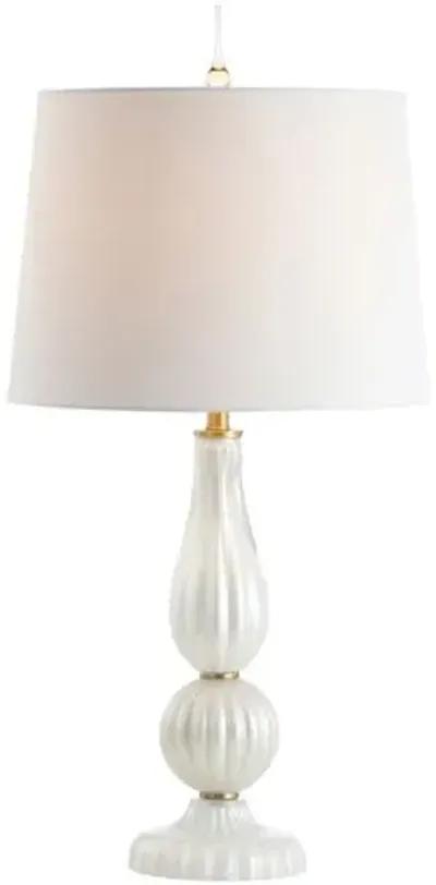 Ryland Glass Table Lamp - White