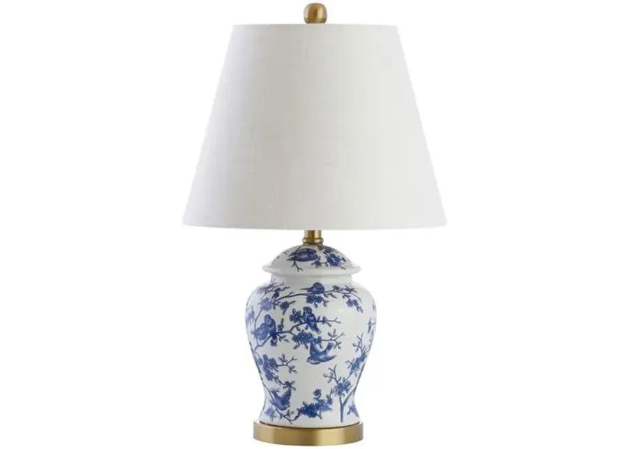 Winston Chinoiserie Table Lamp - Blue