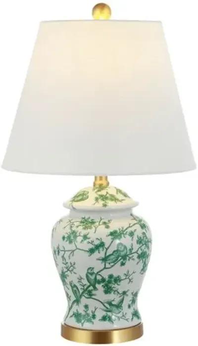 Winston Chinoiserie Table Lamp - Green