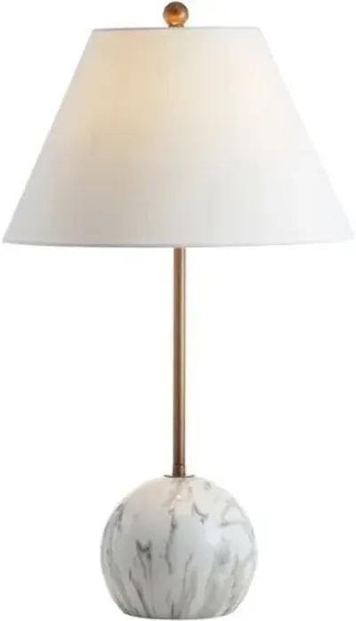 Boden Minimalist Table Lamp - Gold/White