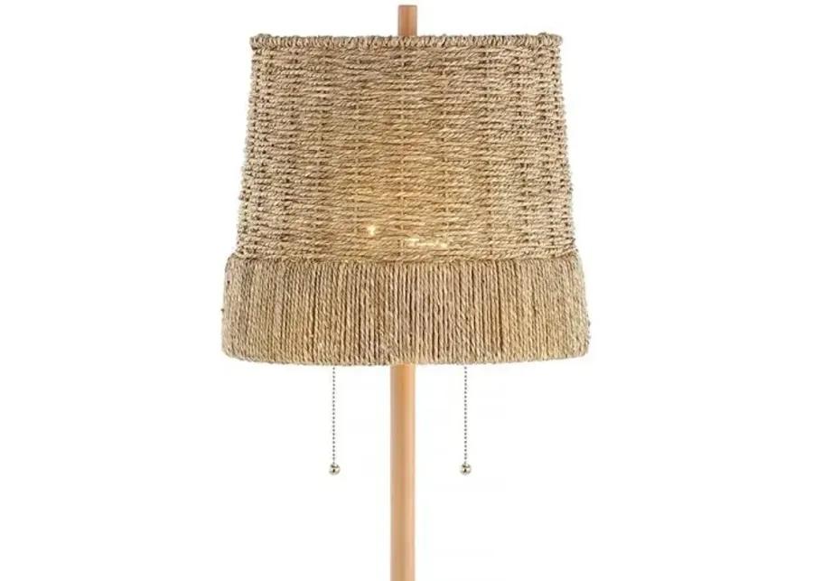 Lorelai Rattan Floor Lamp - Brown