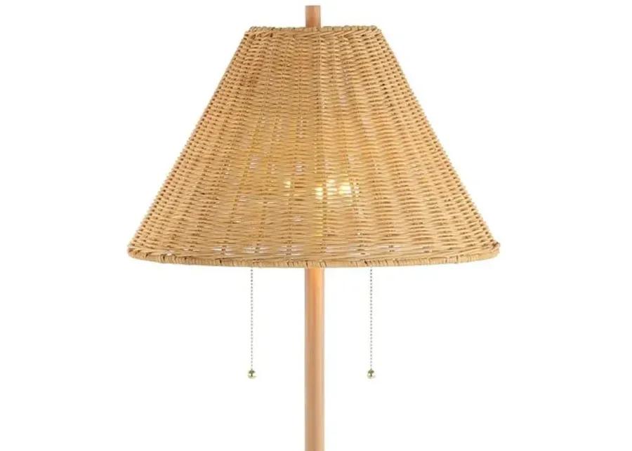 Jayson Rattan Floor Lamp - Brown