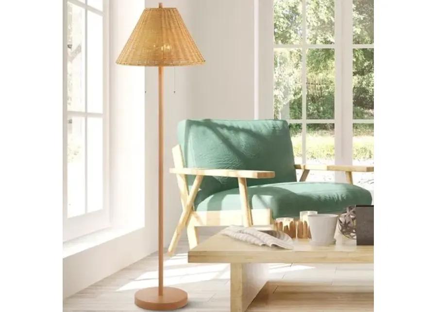 Jayson Rattan Floor Lamp - Brown