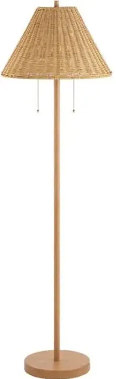 Jayson Rattan Floor Lamp - Brown