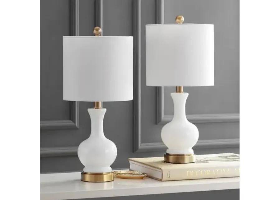 Set of 2 Saskia Table Lamps - White