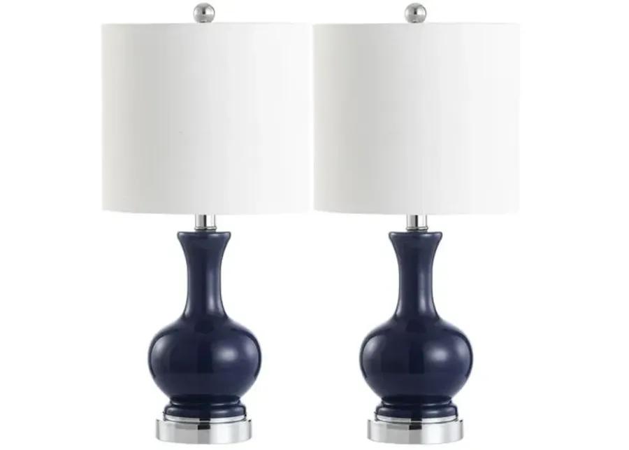 Set of 2 Saskia Table Lamps - Blue