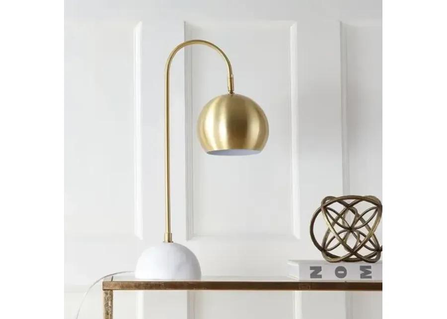 Vivica Marble Table Lamp - Brass Gold/White