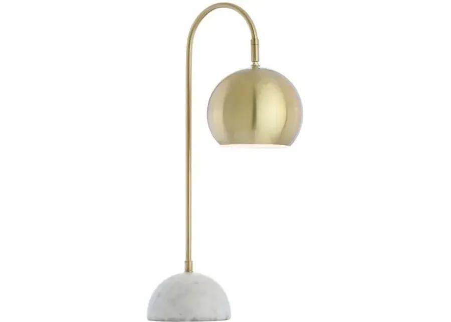 Vivica Marble Table Lamp - Brass Gold/White