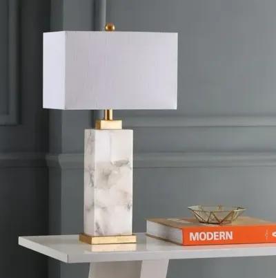 Kaiya Alabaster Table Lamp - White/Gold Leaf