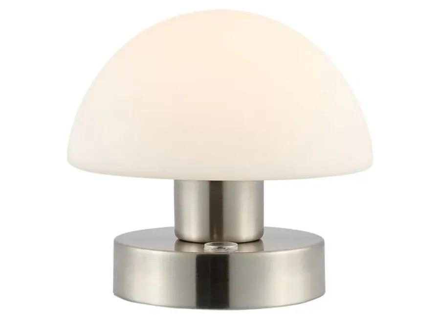 Xen Mushroom Portable LED Table Lamp - Silver