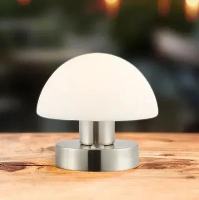 Xen Mushroom Portable LED Table Lamp - Silver