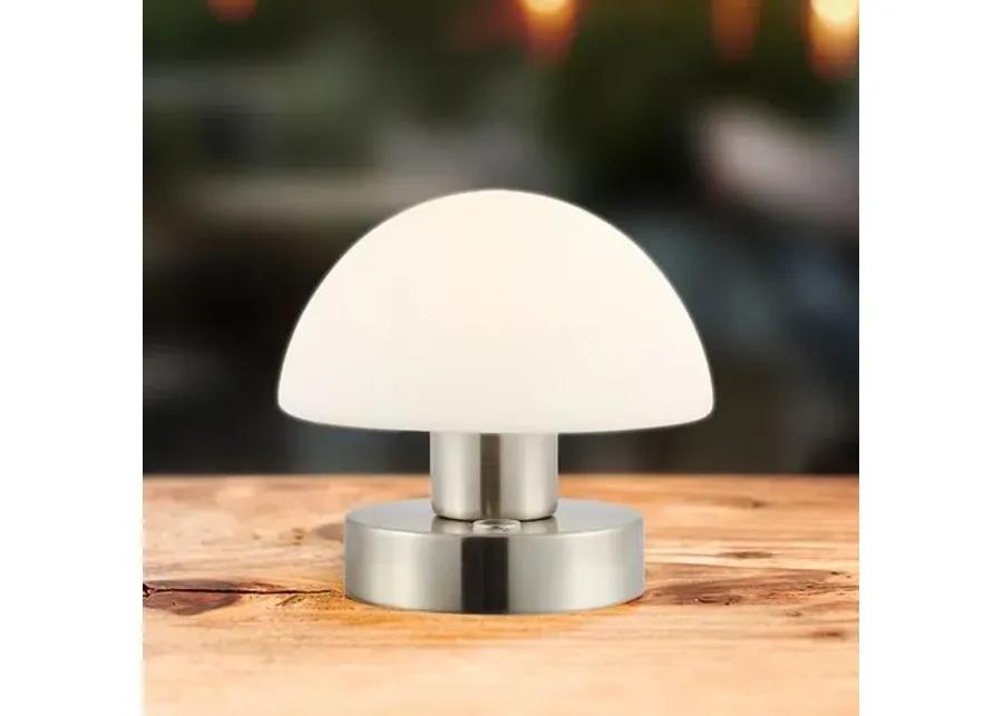 Xen Mushroom Portable LED Table Lamp - Silver