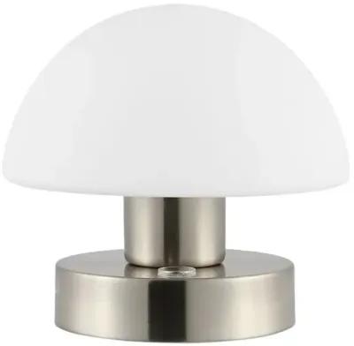 Xen Mushroom Portable LED Table Lamp - Silver