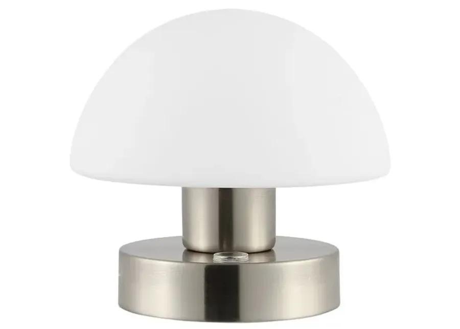 Xen Mushroom Portable LED Table Lamp - Silver