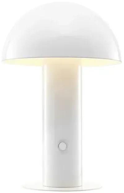 Colter Mushroom Portable LED Tall Table Lamp - White