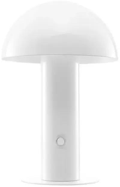 Colter Mushroom Portable LED Tall Table Lamp - White