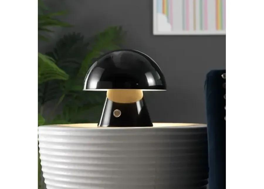 Colter Mushroom Portable LED Petite Table Lamp - Black