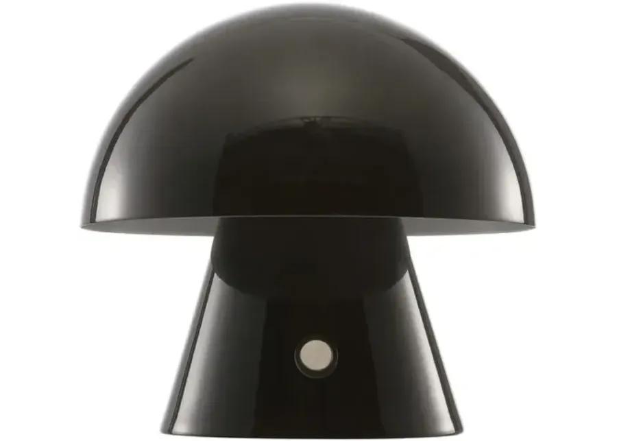 Colter Mushroom Portable LED Petite Table Lamp - Black