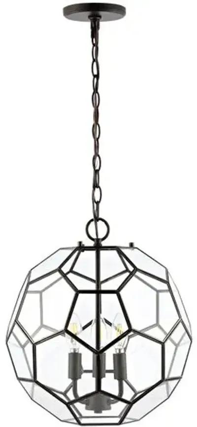 Felicity Hexagon Pendant - Black