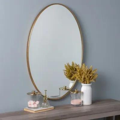 Jessie Oval Wall Mirror - Gold