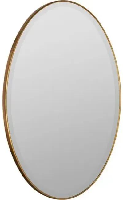 Jessie Oval Wall Mirror - Gold