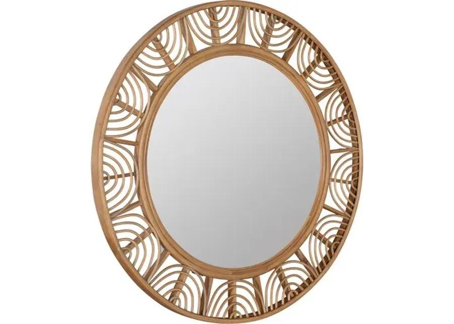 Owen Round Wall Mirror - Natural