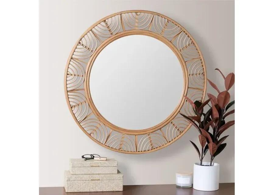 Owen Round Wall Mirror - Natural