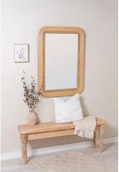 Aubrey Rattan Wall Mirror - Natural/Gold Leaf