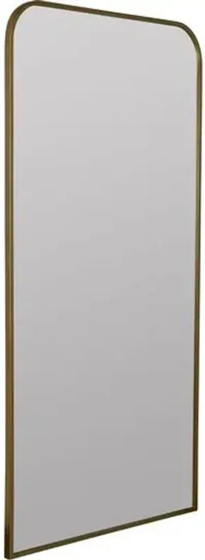 Amanda Metal Floor Mirror - Gold