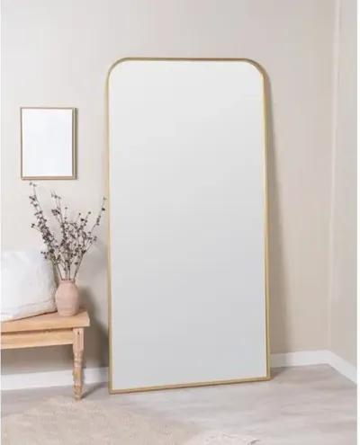 Amanda Metal Floor Mirror - Gold