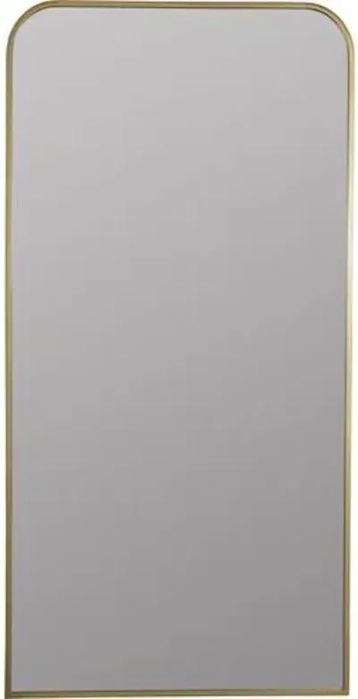 Amanda Metal Floor Mirror - Gold