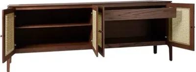 Miguel 4-Door Cane Buffet - Brown