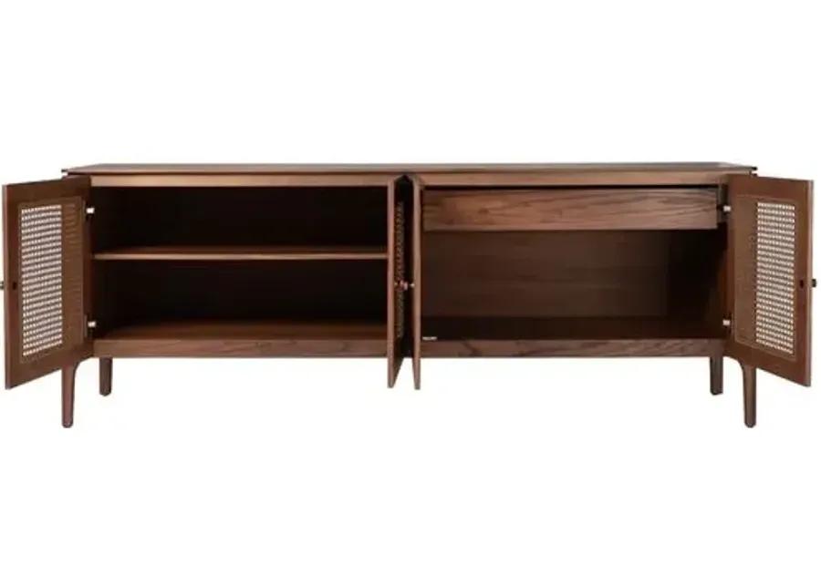 Miguel 4-Door Cane Buffet - Brown