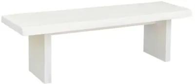 Joshua Live-Edge Bench - White