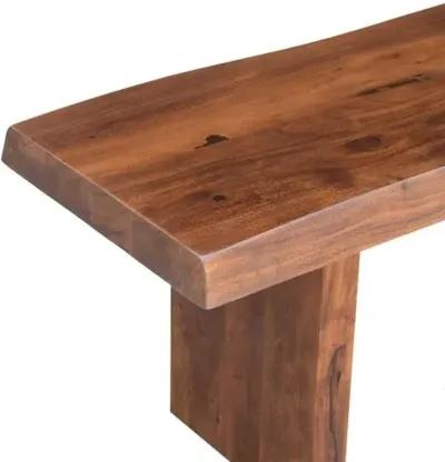 Joshua Live-Edge Bench - Brown