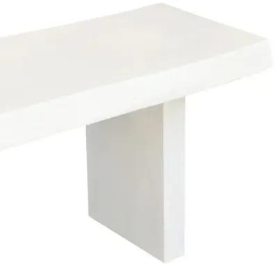 Joshua Live-Edge Bench - White