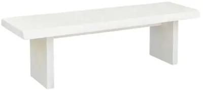 Joshua Live-Edge Bench - White