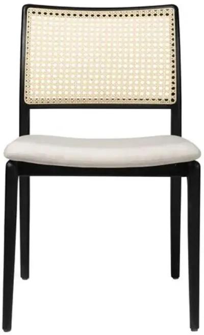 Valerie Cane Side Chair - Black