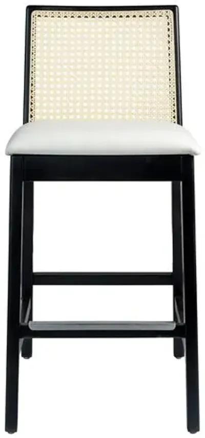 Mateo Cane Barstool - Black