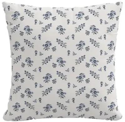 Izzy Ditsy Floral Pillow - White/Blue