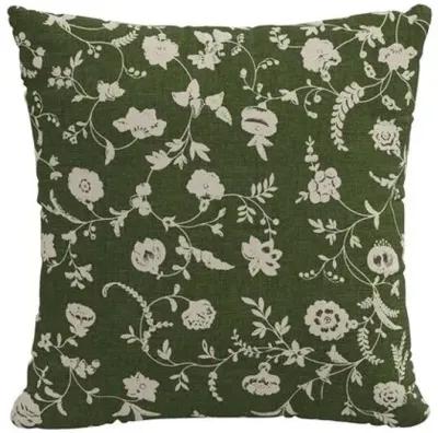 Leyla Floral Pillow - Olive