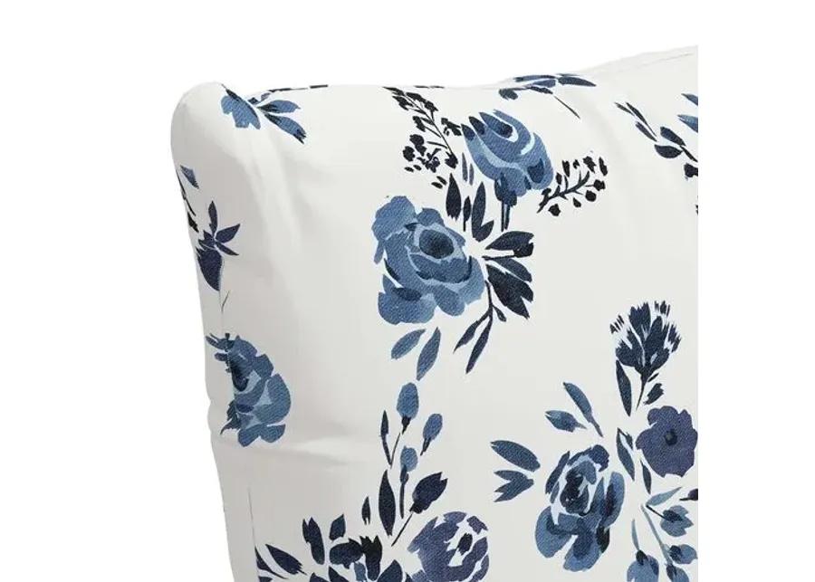 Natalia Wildflower Pillow - Blue